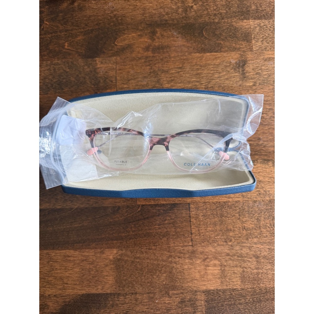 Cole Haan CH5039 651 Blush Tortoise Cat Eye Eyeglasses Frames 53-16-140 Case